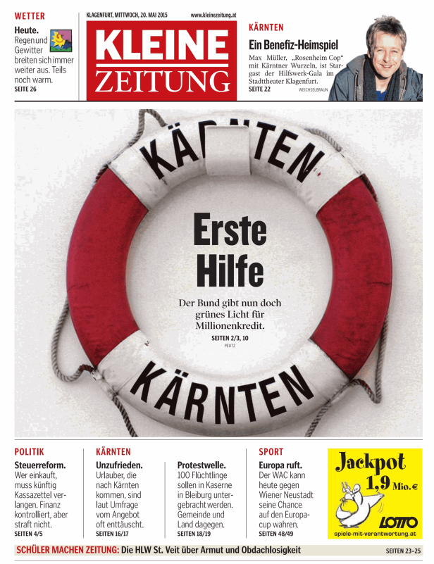 Titelseiten vom 20.05.2015