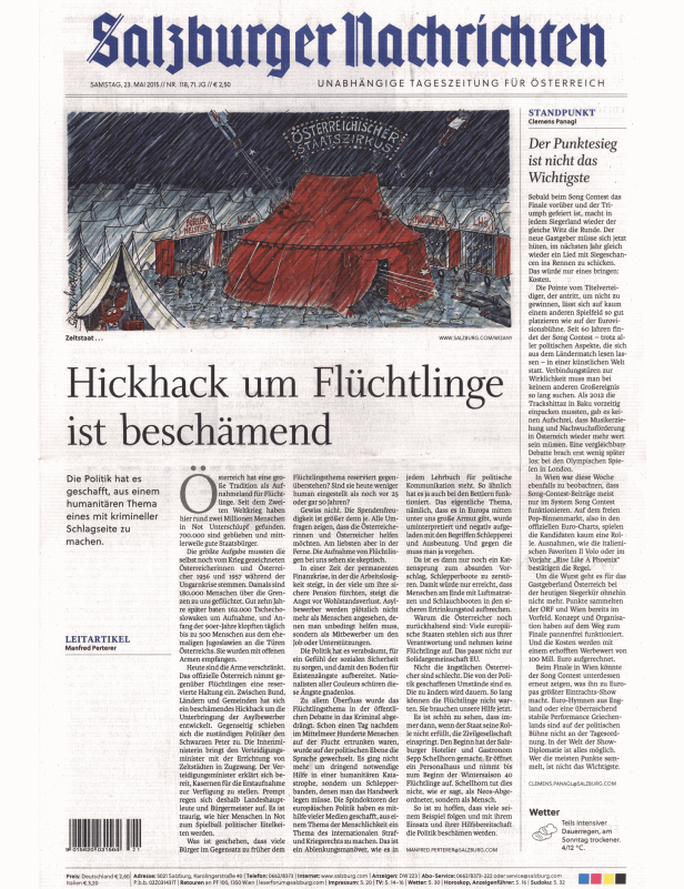 Titelseiten vom 23.05.2015