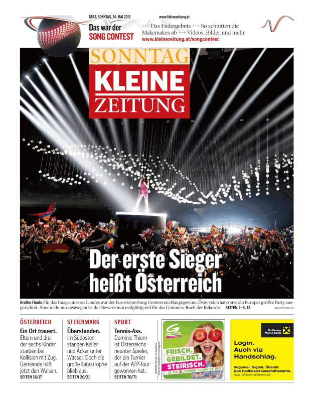 Titelseiten vom 24.05.2015