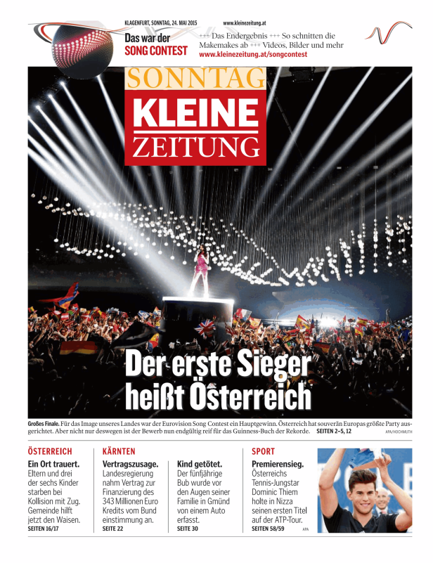 Titelseiten vom 24.05.2015