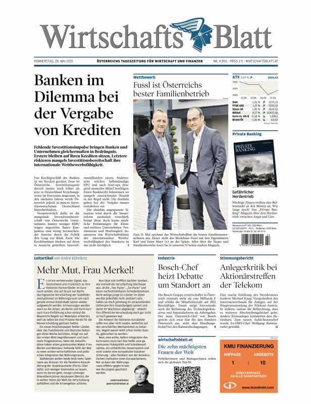Titelseiten vom 28.05.2015