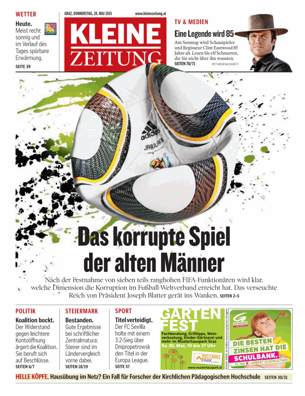 Titelseiten vom 28.05.2015