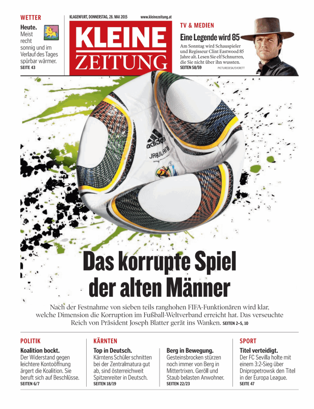 Titelseiten vom 28.05.2015