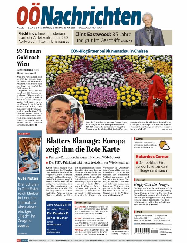 Titelseiten vom 29.05.2015