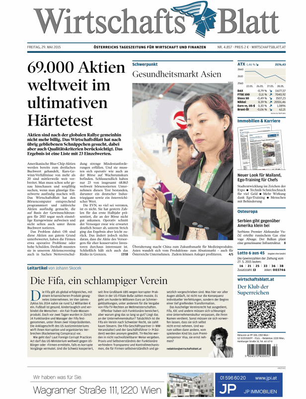 Titelseiten vom 29.05.2015
