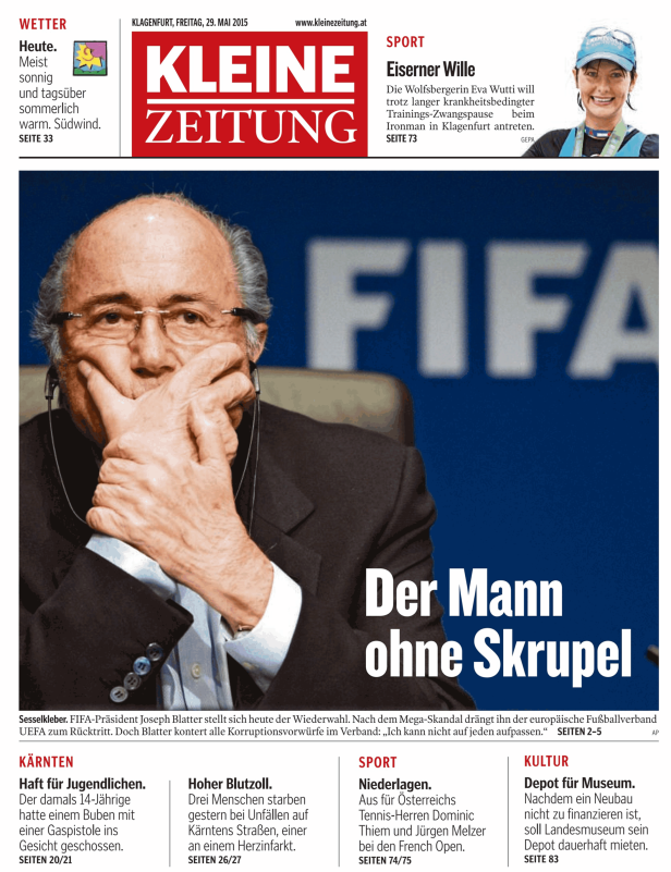 Titelseiten vom 29.05.2015