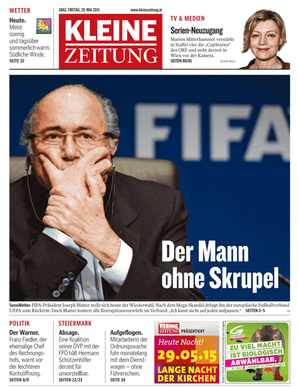Titelseiten vom 29.05.2015