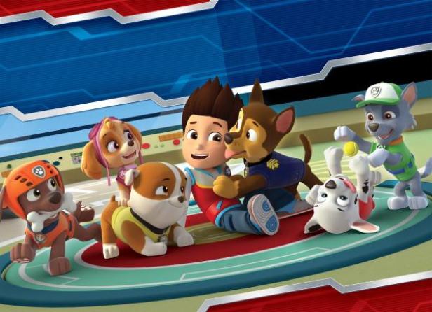 Nick Jr. Paw Control (c: viacom) Ryder und die Welpen der Paw Patrol in der Kommandozentrale.