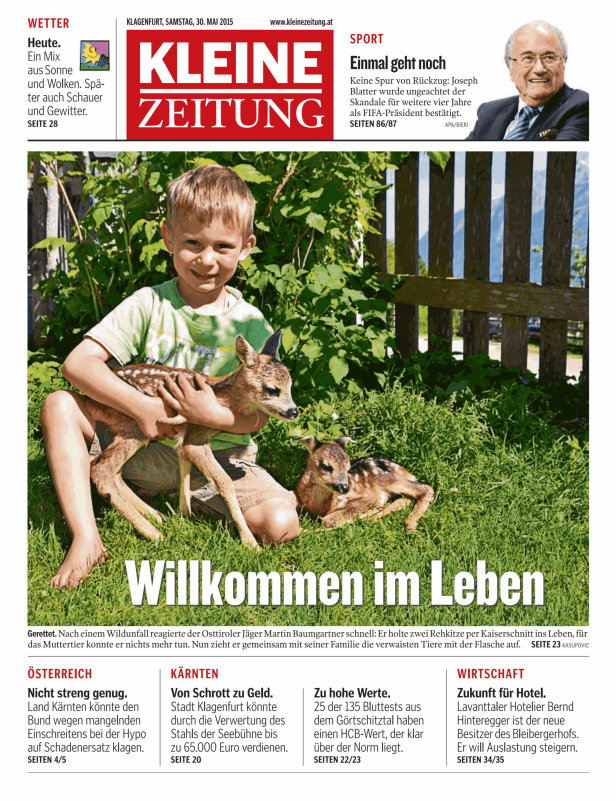 Titelseiten vom 30.05.2015