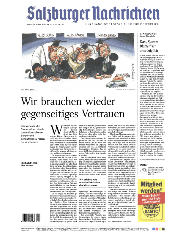 Titelseiten vom 30.05.2015