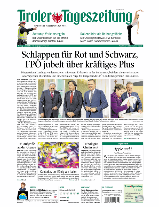 Titelseiten vom 01.06.2015