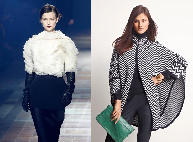 Zwei Frauen präsentieren Mode in Schwarz und Weiß.