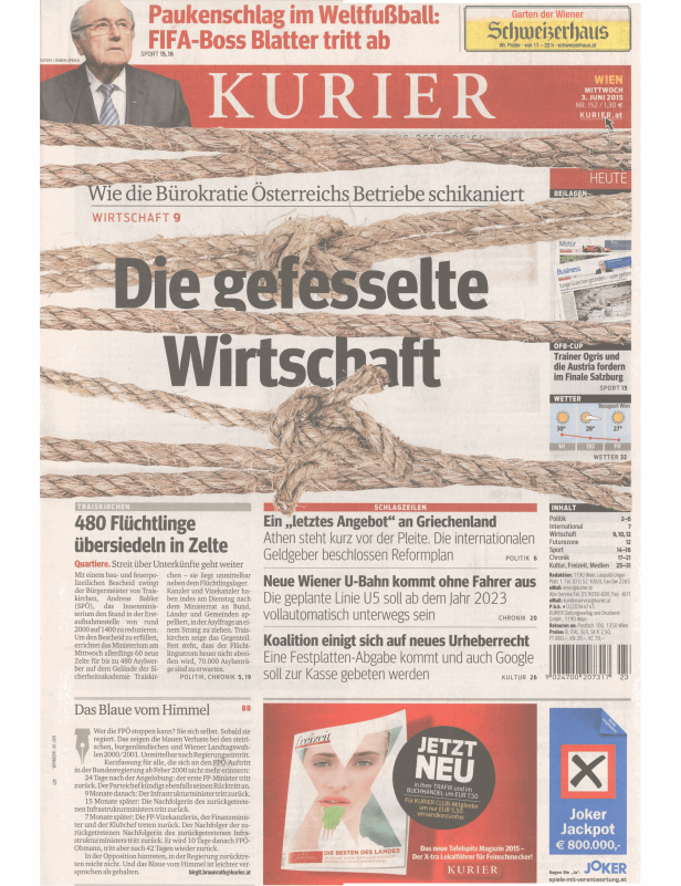 Titelseiten vom 03.06.2015