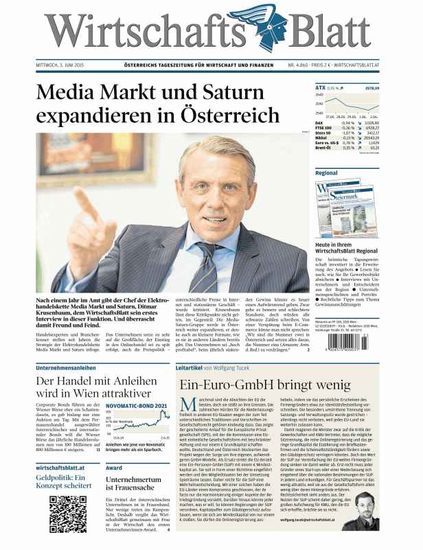 Titelseiten vom 03.06.2015