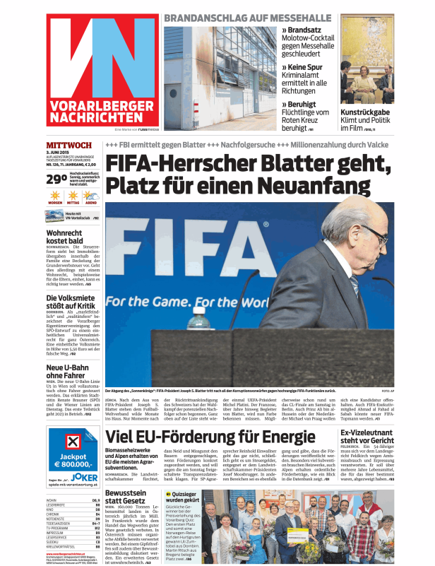 Titelseiten vom 03.06.2015