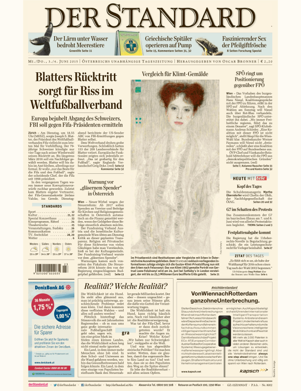 Titelseiten vom 03.06.2015