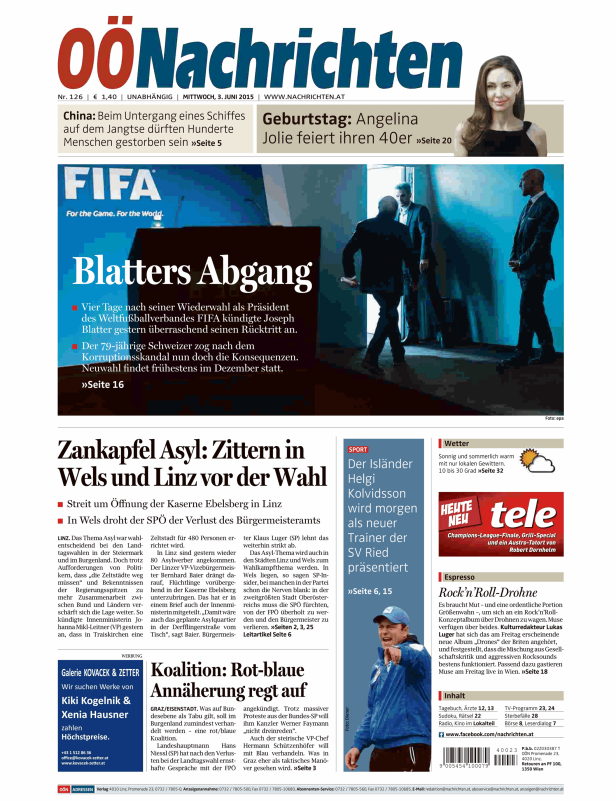 Titelseiten vom 03.06.2015