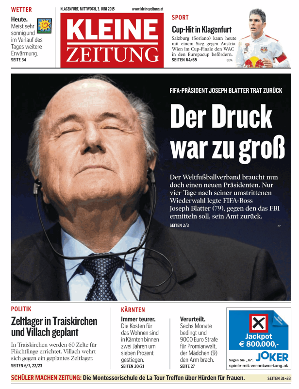 Titelseiten vom 03.06.2015