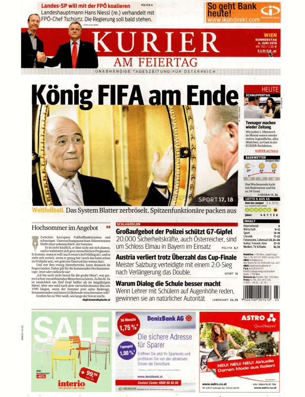 Titelseiten vom 04.06.2015