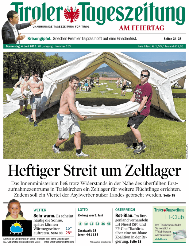 Titelseiten vom 04.06.2015