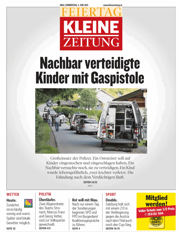 Titelseiten vom 04.06.2015