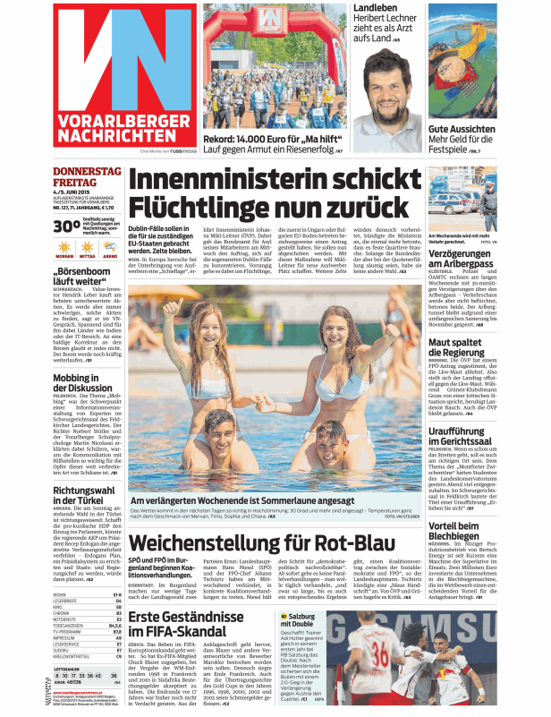 Titelseiten vom 04.06.2015
