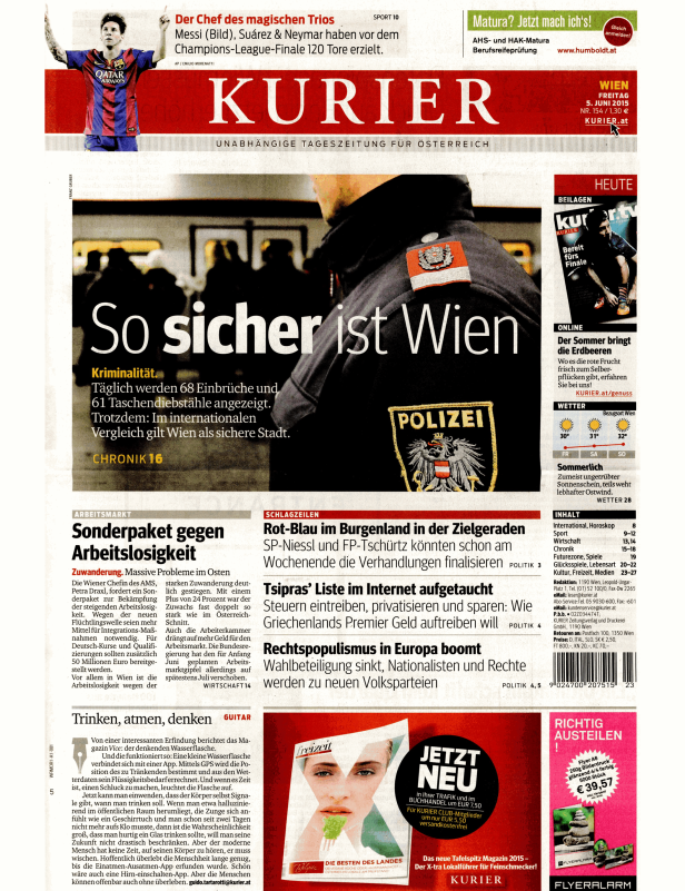 Titelseiten vom 05.06.2015