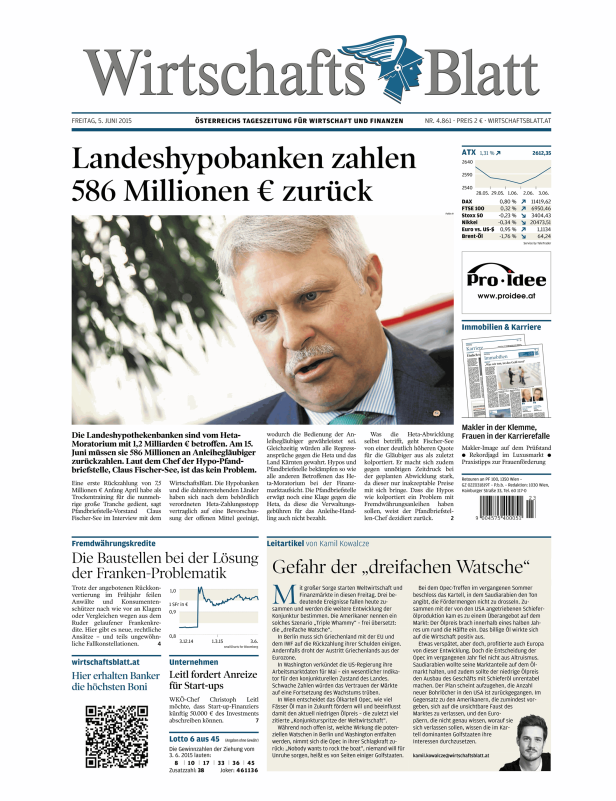 Titelseiten vom 05.06.2015