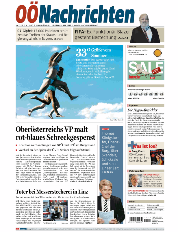 Titelseiten vom 05.06.2015