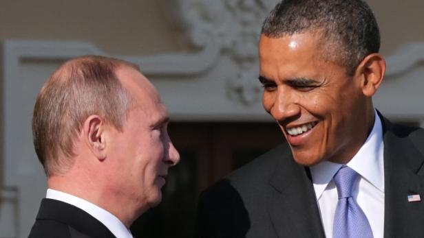 Barack Obama und Wladimir Putin im Gespräch.