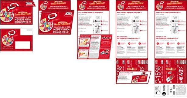 Werbung für die Kika Bonuswelt in Österreich mit verschiedenen Angeboten und Rabatten.