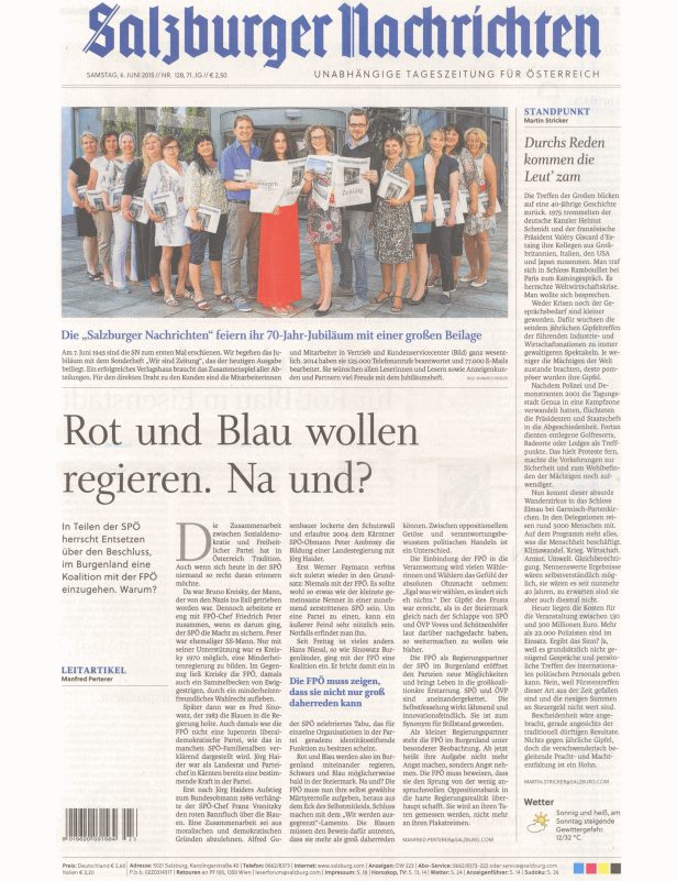 Titelseiten vom 06.06.2015