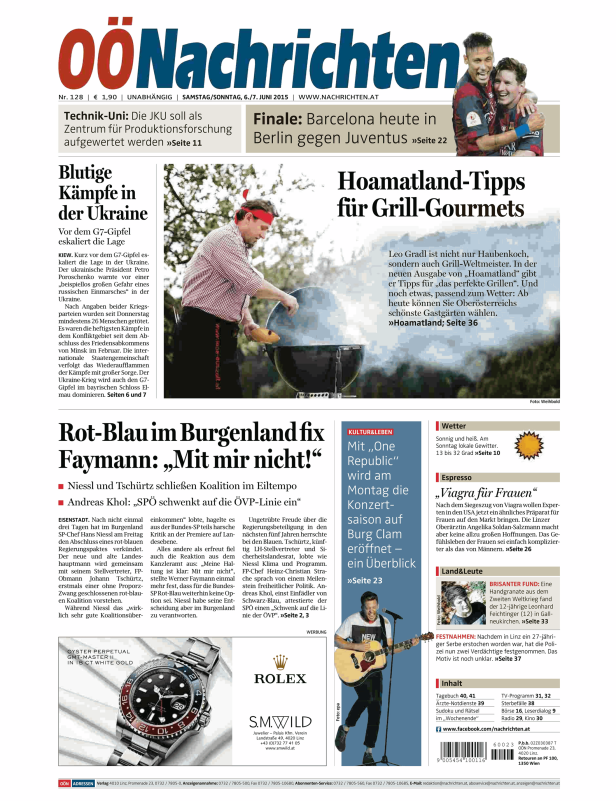 Titelseiten vom 06.06.2015