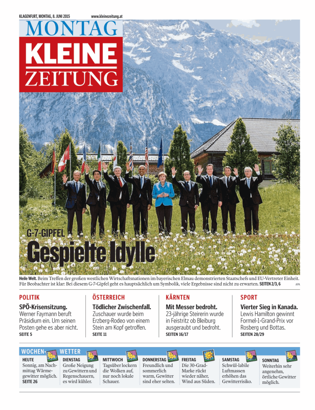 Titelseiten vom 08.06.2015
