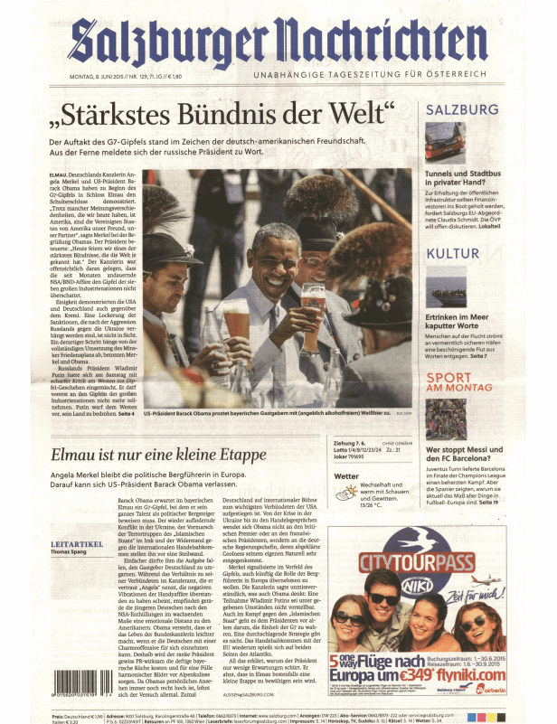 Titelseiten vom 08.06.2015