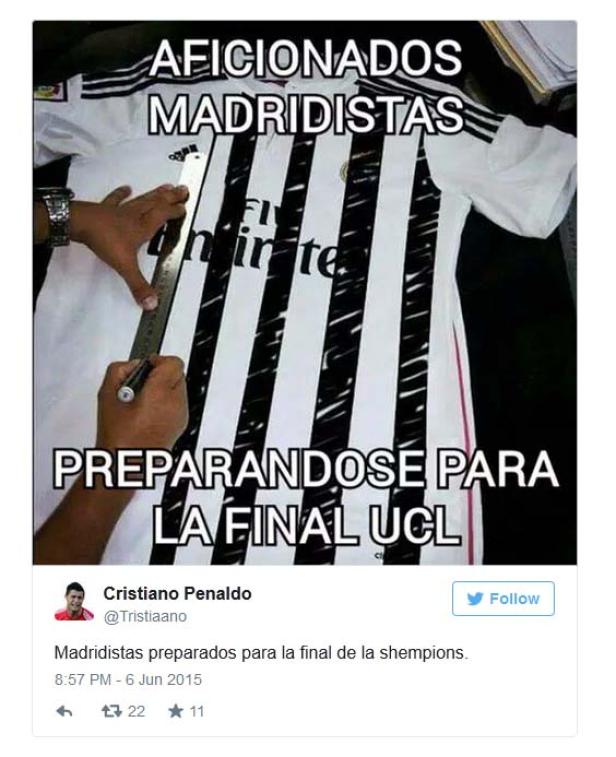 Jemand misst ein Trikot von Real Madrid mit einem Lineal.