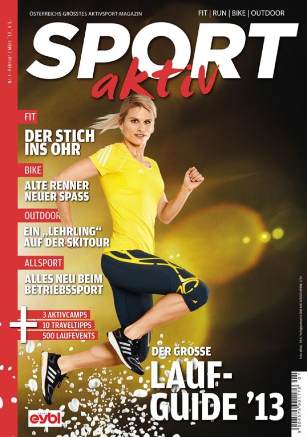 Das Cover des „Sport Aktiv“-Magazins zeigt eine Frau beim Laufen.