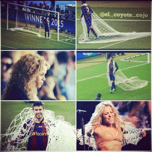 Collage mit Fußballspieler Gerard Piqué und Sängerin Shakira.