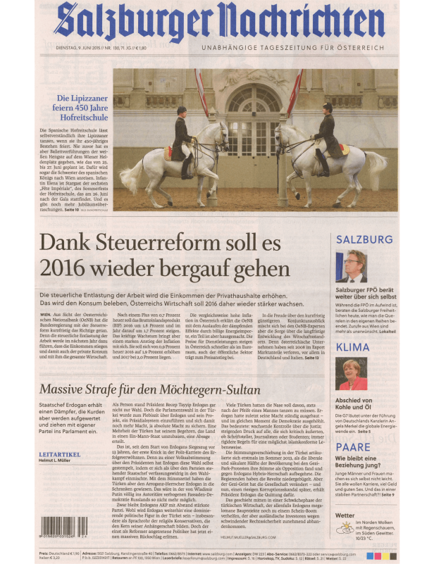 Titelseiten vom 09.06.2015