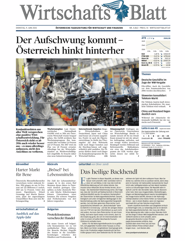 Titelseiten vom 09.06.2015