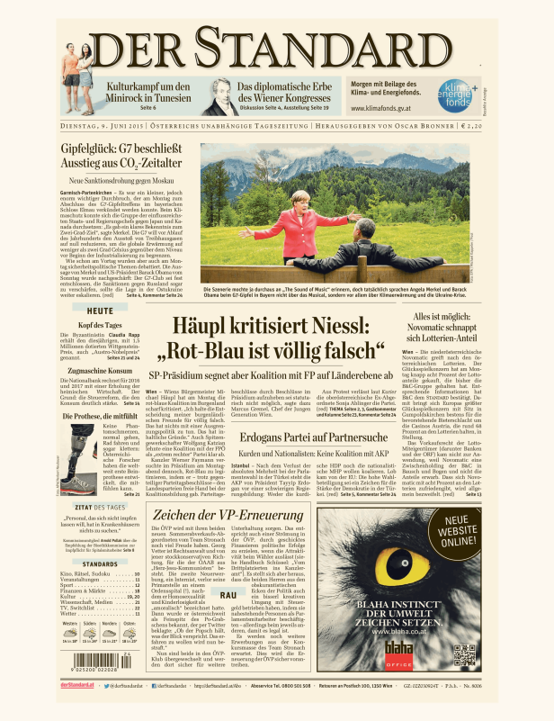 Titelseiten vom 09.06.2015