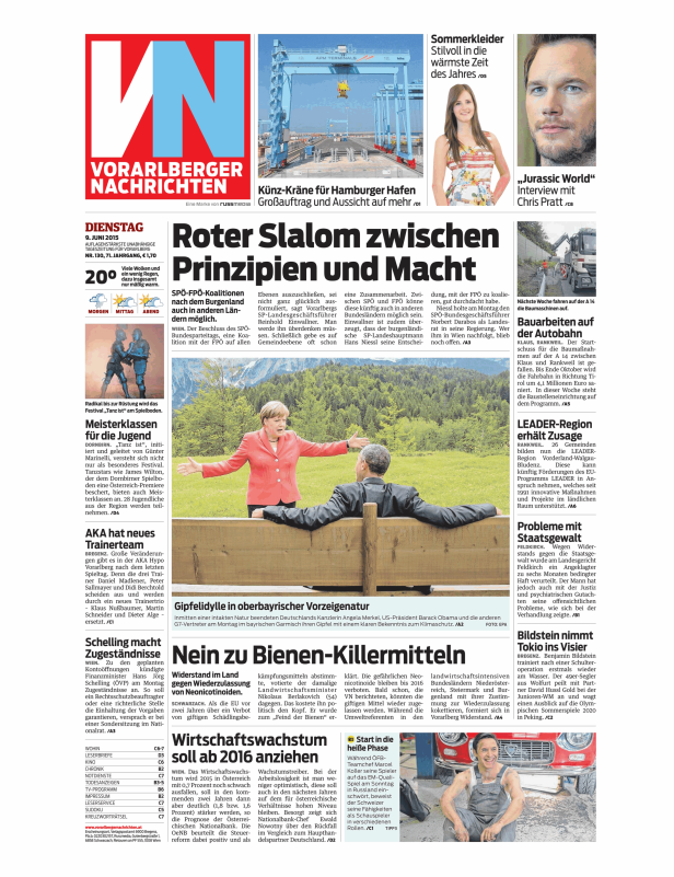 Titelseiten vom 09.06.2015