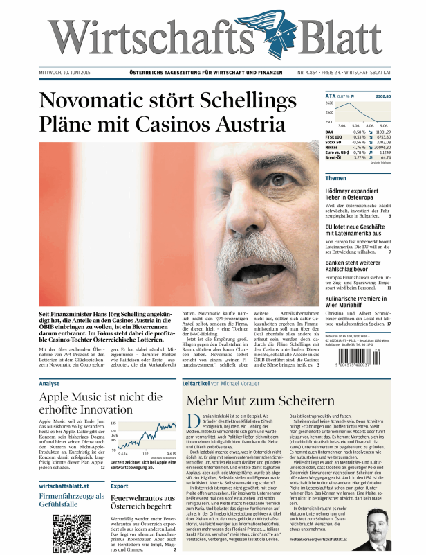 Titelseiten vom 10.06.2015