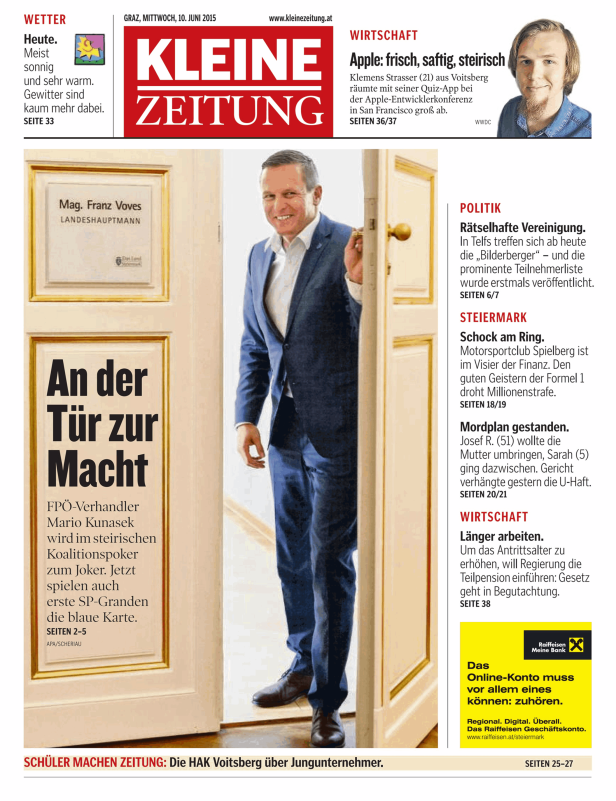 Titelseiten vom 10.06.2015