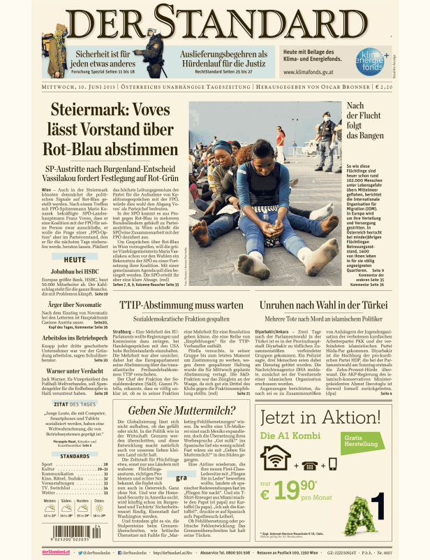 Titelseiten vom 10.06.2015