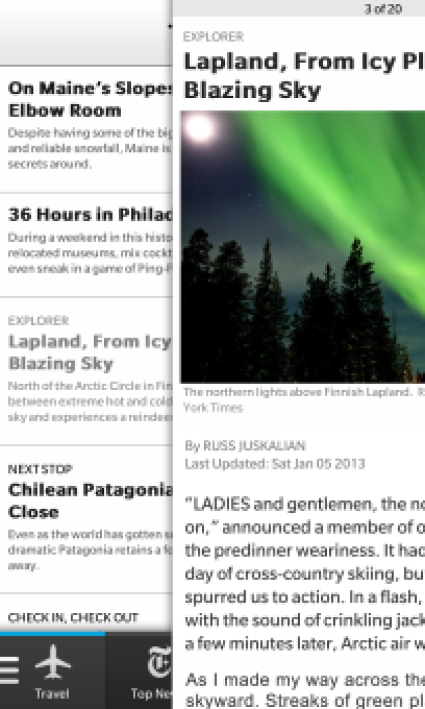 New York Times-App für BlackBerry 10