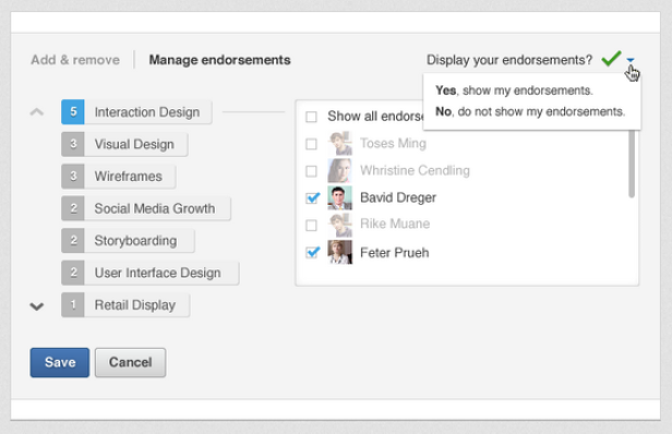 LinkedIn baut Endorsements aus