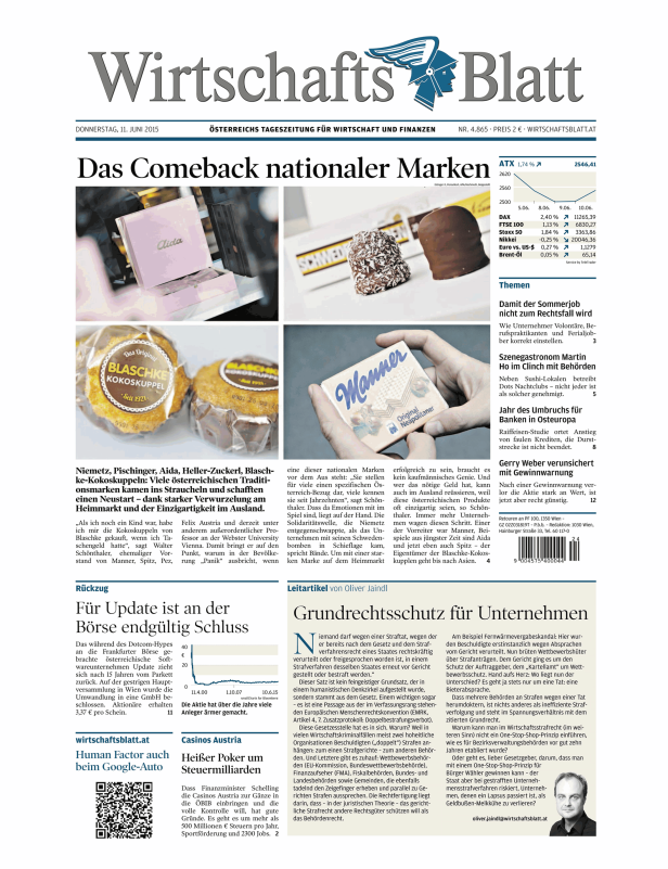Titelseiten vom 11.06.2015