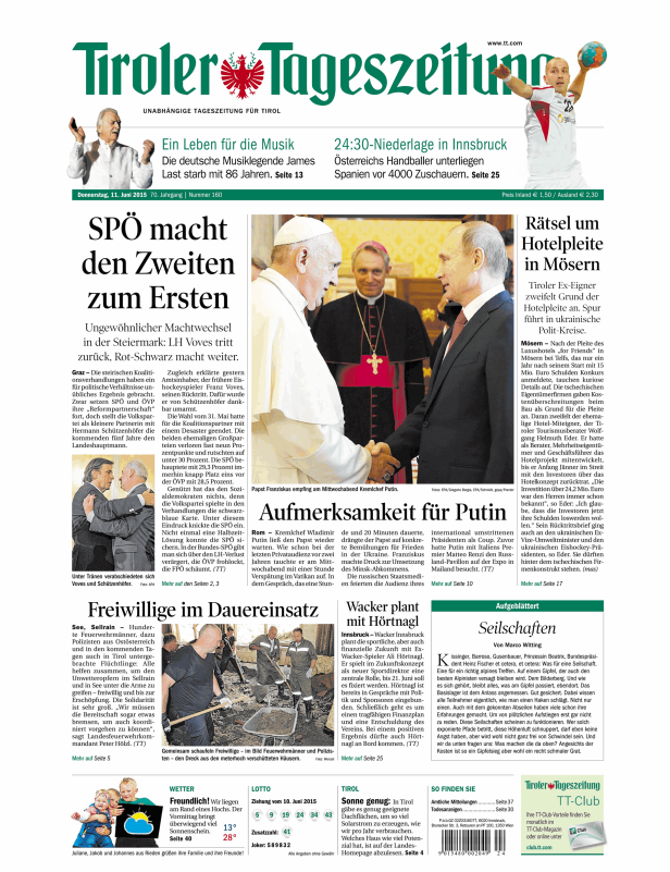 Titelseiten vom 11.06.2015