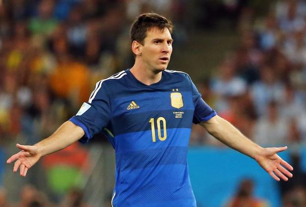 Lionel Messi im argentinischen Nationaltrikot mit der Nummer 10.